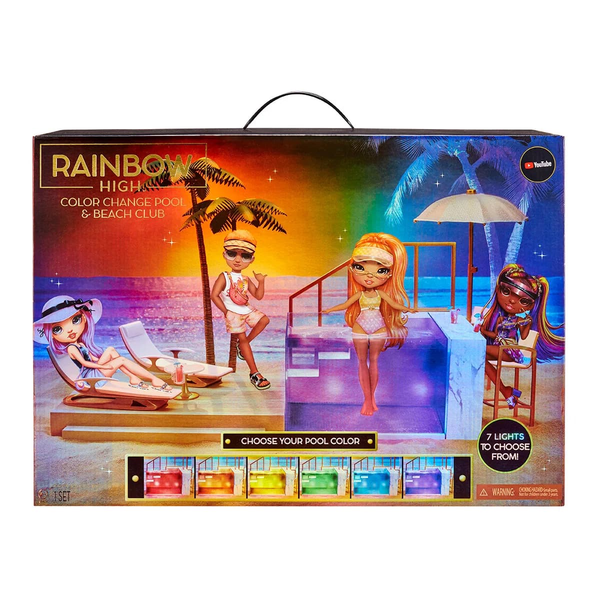 Игровой набор для кукол Rainbow High Pacific Coast Вечеринка у бассейна 578475 фото 12 Игровой набор для кукол Rainbow High Pacific Coast Вечеринка у бассейна 578475 фото 12