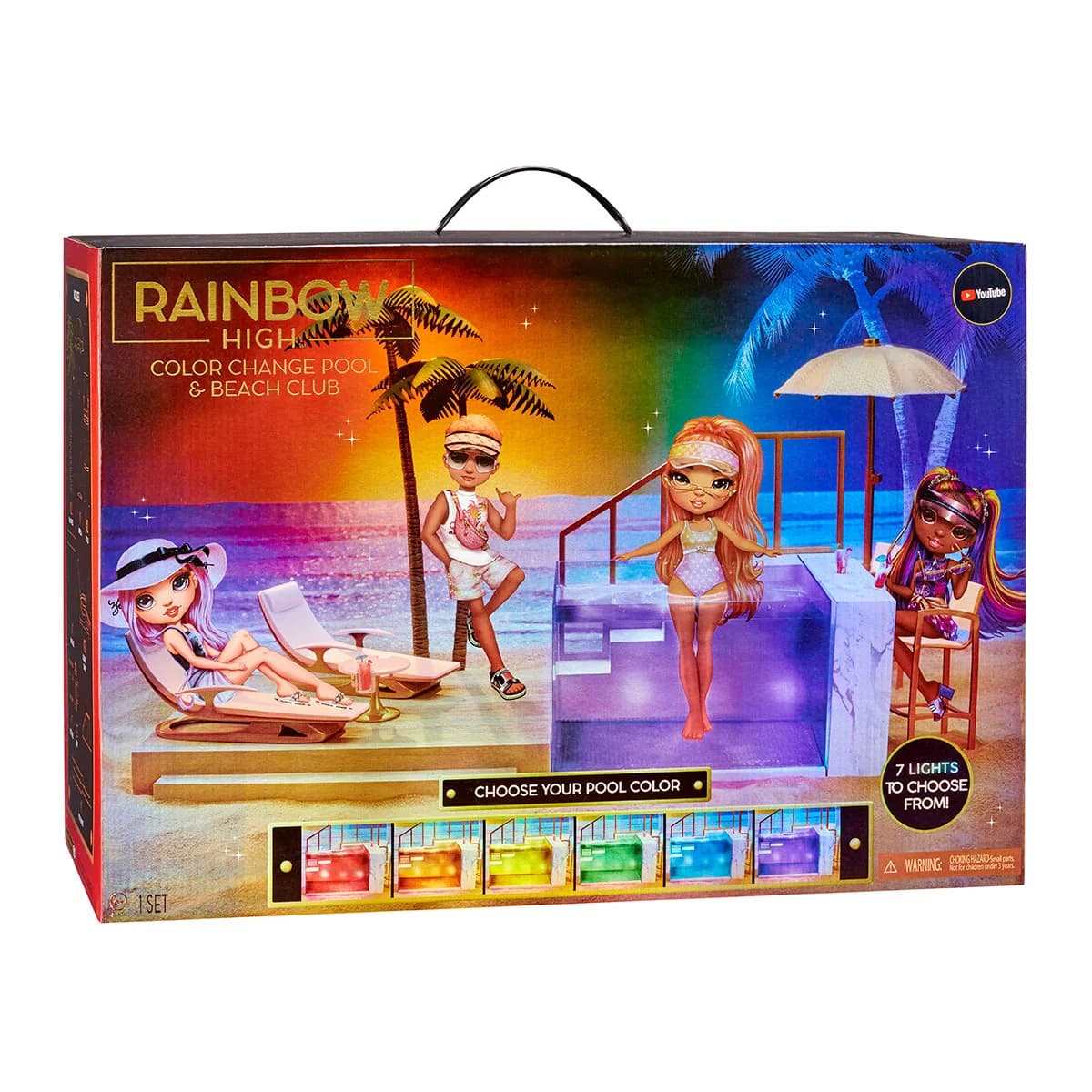 Игровой набор для кукол Rainbow High Pacific Coast Вечеринка у бассейна 578475 фото 13 Игровой набор для кукол Rainbow High Pacific Coast Вечеринка у бассейна 578475 фото 13