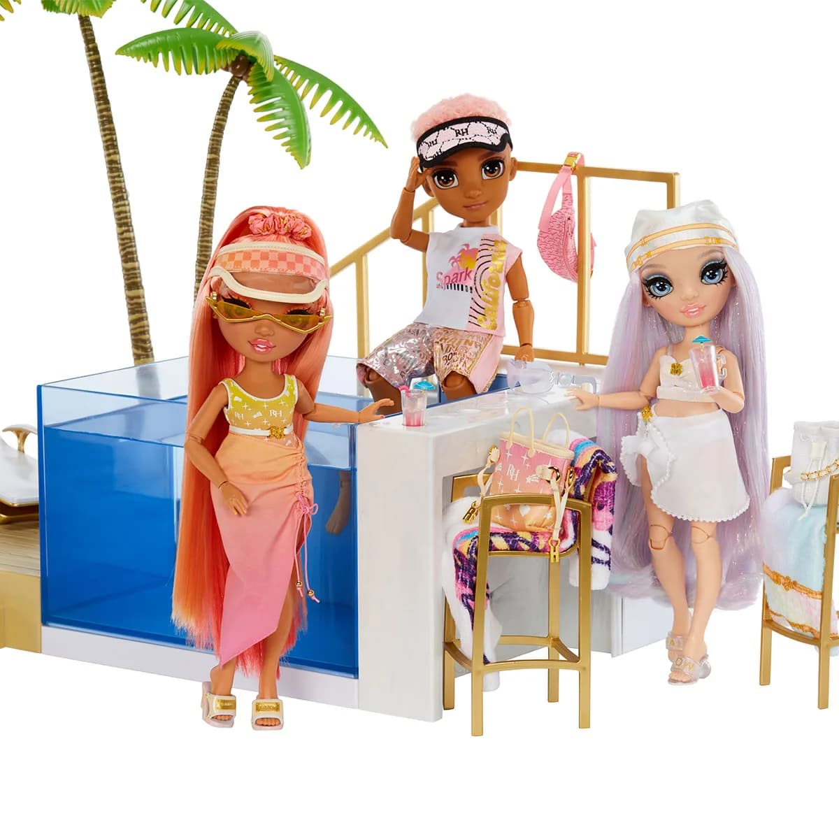 Игровой набор для кукол Rainbow High Pacific Coast Вечеринка у бассейна 578475 фото 7 Игровой набор для кукол Rainbow High Pacific Coast Вечеринка у бассейна 578475 фото 7