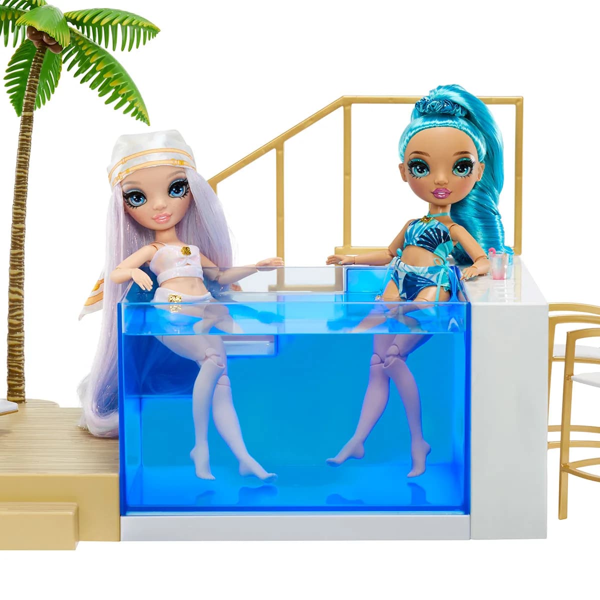 Игровой набор для кукол Rainbow High Pacific Coast Вечеринка у бассейна 578475 фото 8 Игровой набор для кукол Rainbow High Pacific Coast Вечеринка у бассейна 578475 фото 8