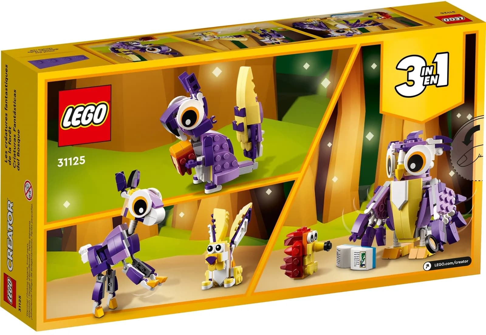 Конструктор Lego Creator Фантастические лесные существа 175дет 31125 фото 11