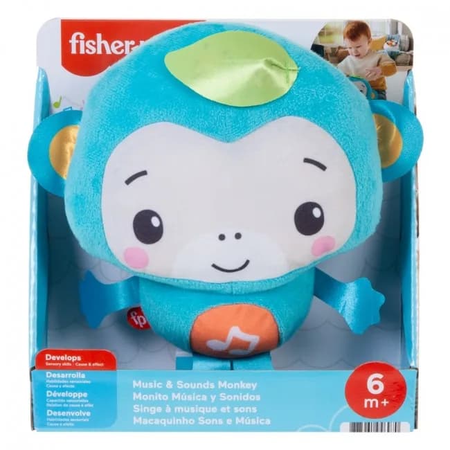 Іграшка м'яка Fisher-price Музична мавпочка GWT71 фото 5 Іграшка м'яка Fisher-price Музична мавпочка GWT71 фото 5