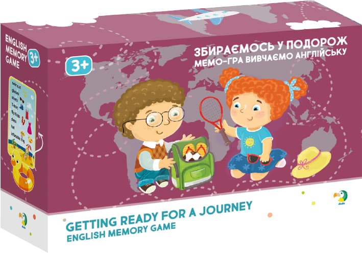Игра настольная Dodo Мемо Изучаем английский Собираемся в путешествие 300146 Игра настольная Dodo Мемо Изучаем английский Собираемся в путешествие 300146