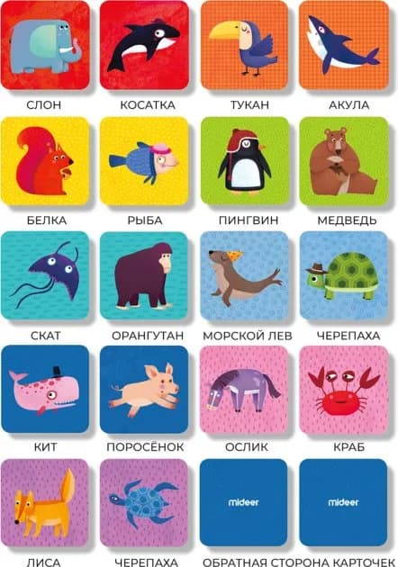 Игра настольная Mideer Memory Зверята MD2032 фото 2 Игра настольная Mideer Memory Зверята MD2032 фото 2