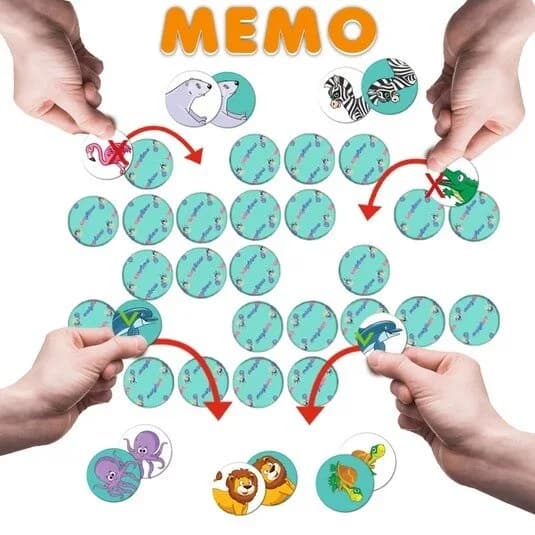 Игра настольная лото+мемо Magdum Зоопарк ME5032-21 EN фото 2 Игра настольная лото+мемо Magdum Зоопарк ME5032-21 EN фото 2