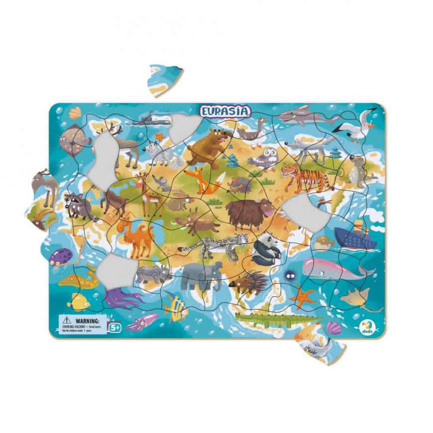 Пазл з рамкою Євразія 53ел Dodo R300174 Пазл з рамкою Євразія 53ел Dodo R300174
