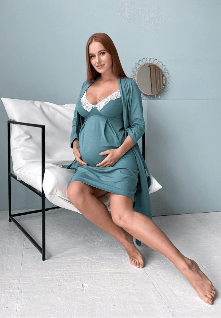 Халат для беременных и кормления XS-XL Мамин Дом Rosemary 25310-Морская волна Халат для беременных и кормления XS-XL Мамин Дом Rosemary 25310-Морская волна