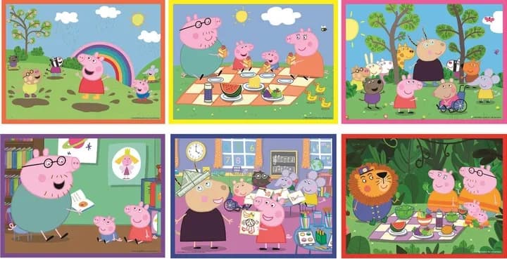 Кубики Clementoni Peppa Pig 12шт 41195 фото 2 Кубики Clementoni Peppa Pig 12шт 41195 фото 2