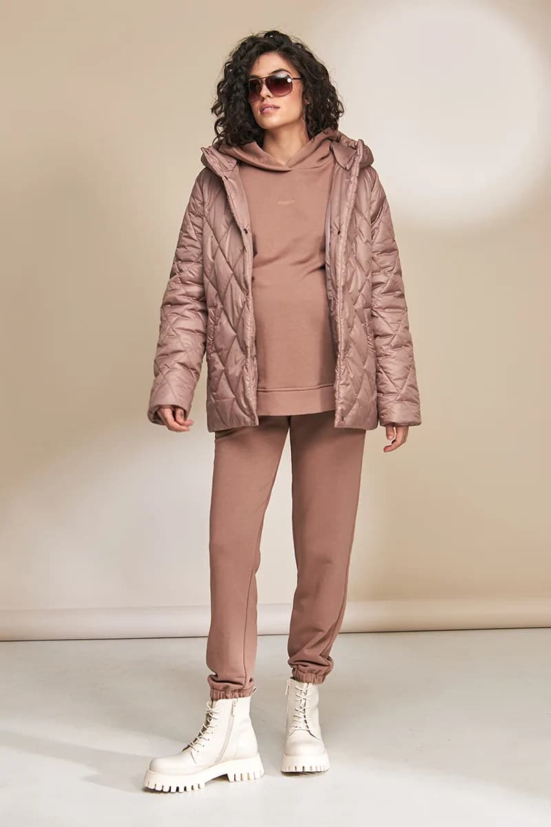 Куртка для вагітних S-XL Юла мама NOA OW-33.013 -коричневий фото 11 Куртка для вагітних S-XL Юла мама NOA OW-33.013 -коричневий фото 11