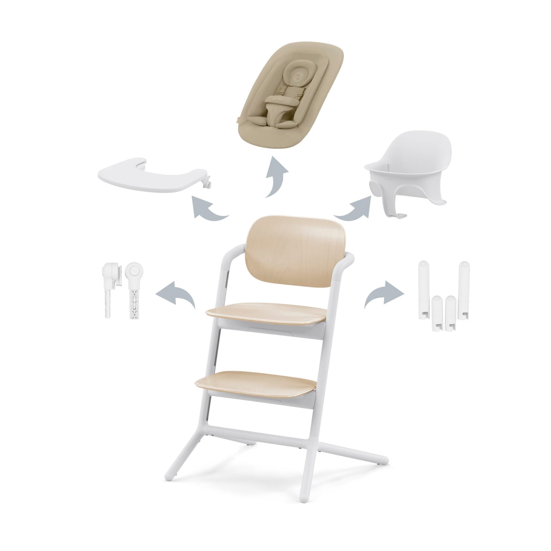 Стільчик для годування 4в1 Cybex Lemo 521003223 Sand White