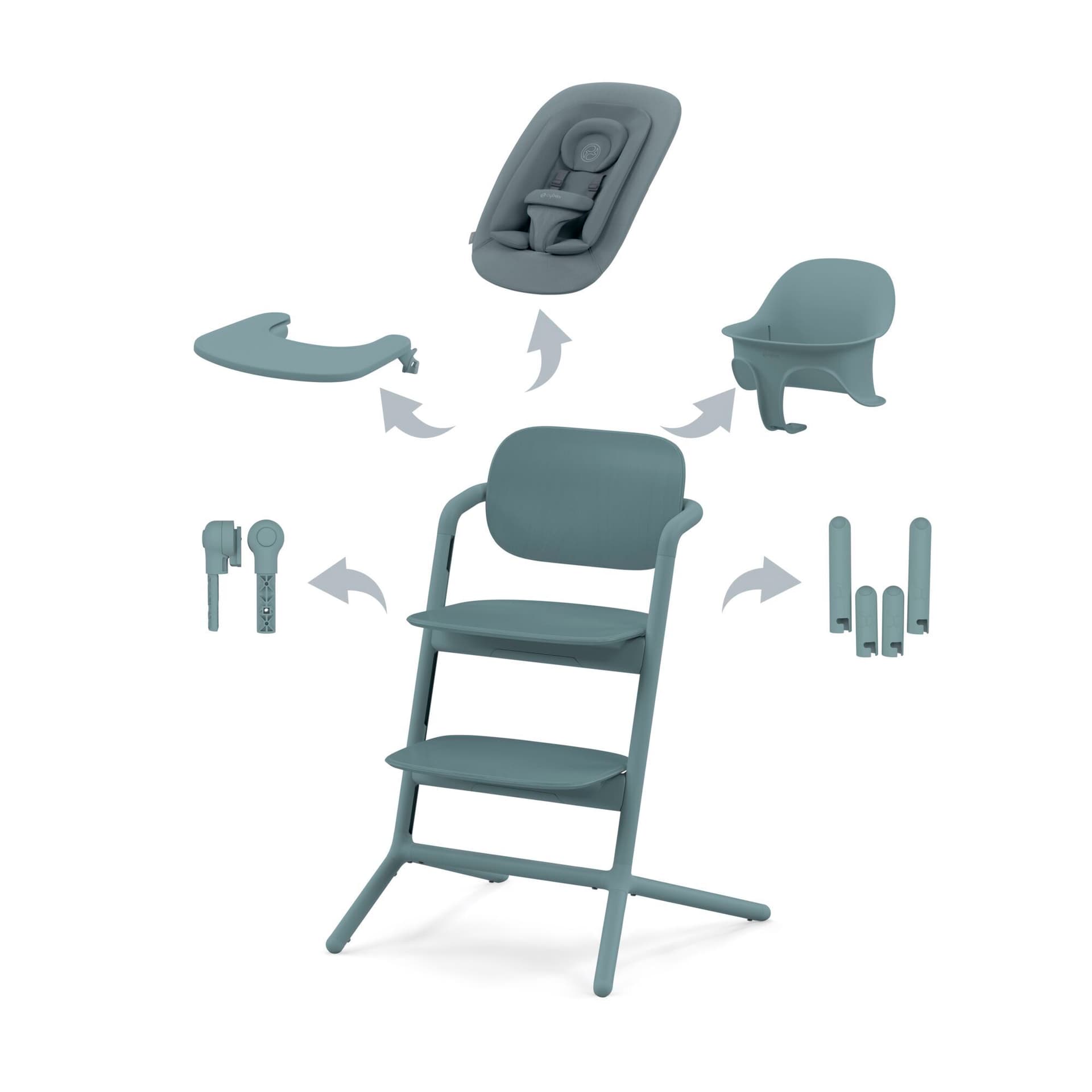 Стільчик для годування 4в1 Cybex Lemo 521003199 Stone Blue Стільчик для годування 4в1 Cybex Lemo 521003199 Stone Blue