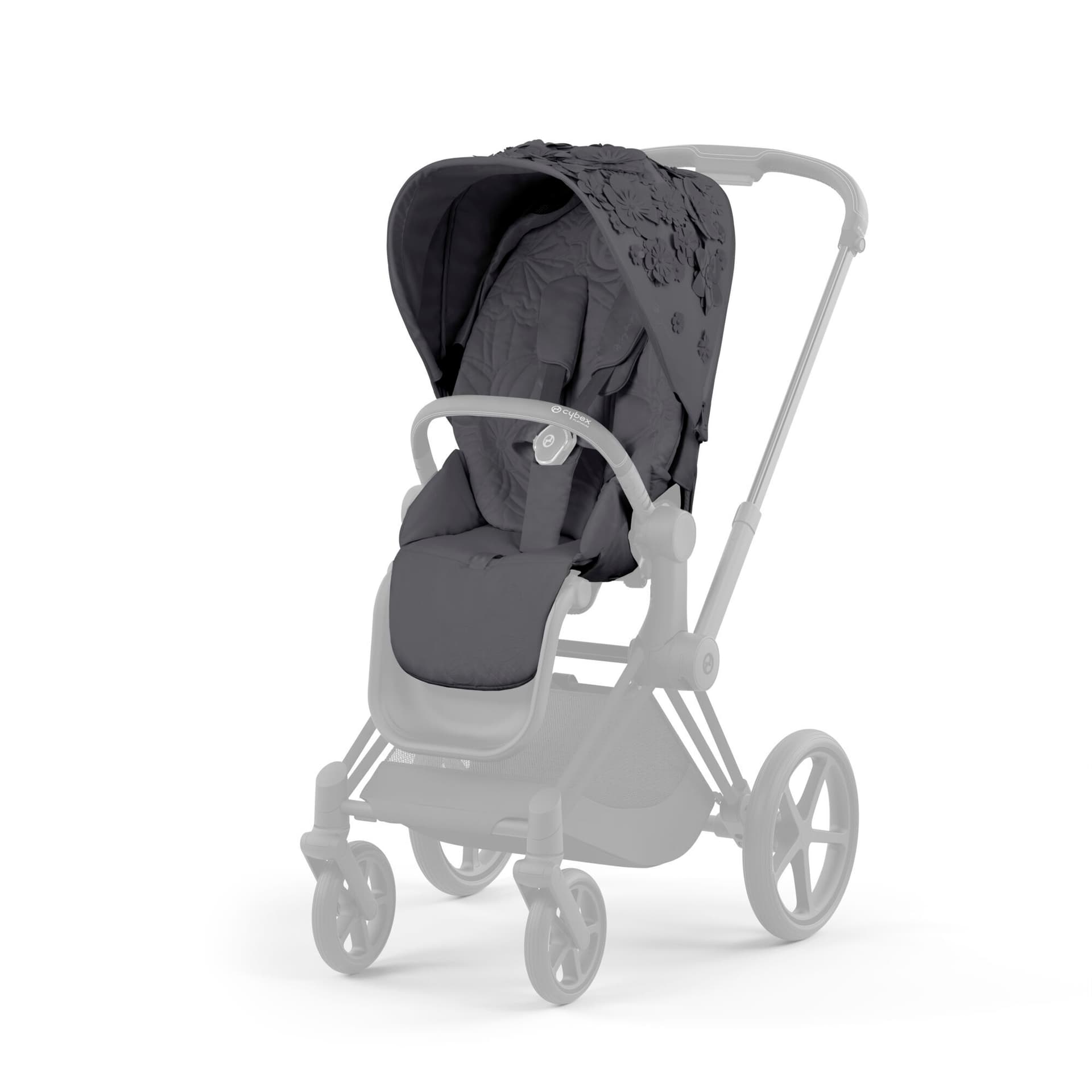 Текстиль для прогулочного блока Cybex Priam Simply Flowers Grey 521002833 Текстиль для прогулочного блока Cybex Priam Simply Flowers Grey 521002833