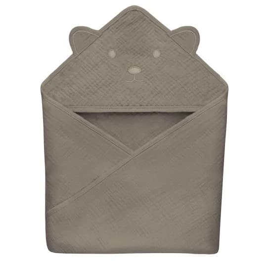 Рушник з капюшоном для купання Lionelo Muslin Hooded Towel Beige Cappuccino 80х80 см LO-MUSLIN HOODED TOWEL BEIGE CAPPUCCINO фото 2 Рушник з капюшоном для купання Lionelo Muslin Hooded Towel Beige Cappuccino 80х80 см LO-MUSLIN HOODED TOWEL BEIGE CAPPUCCINO фото 2