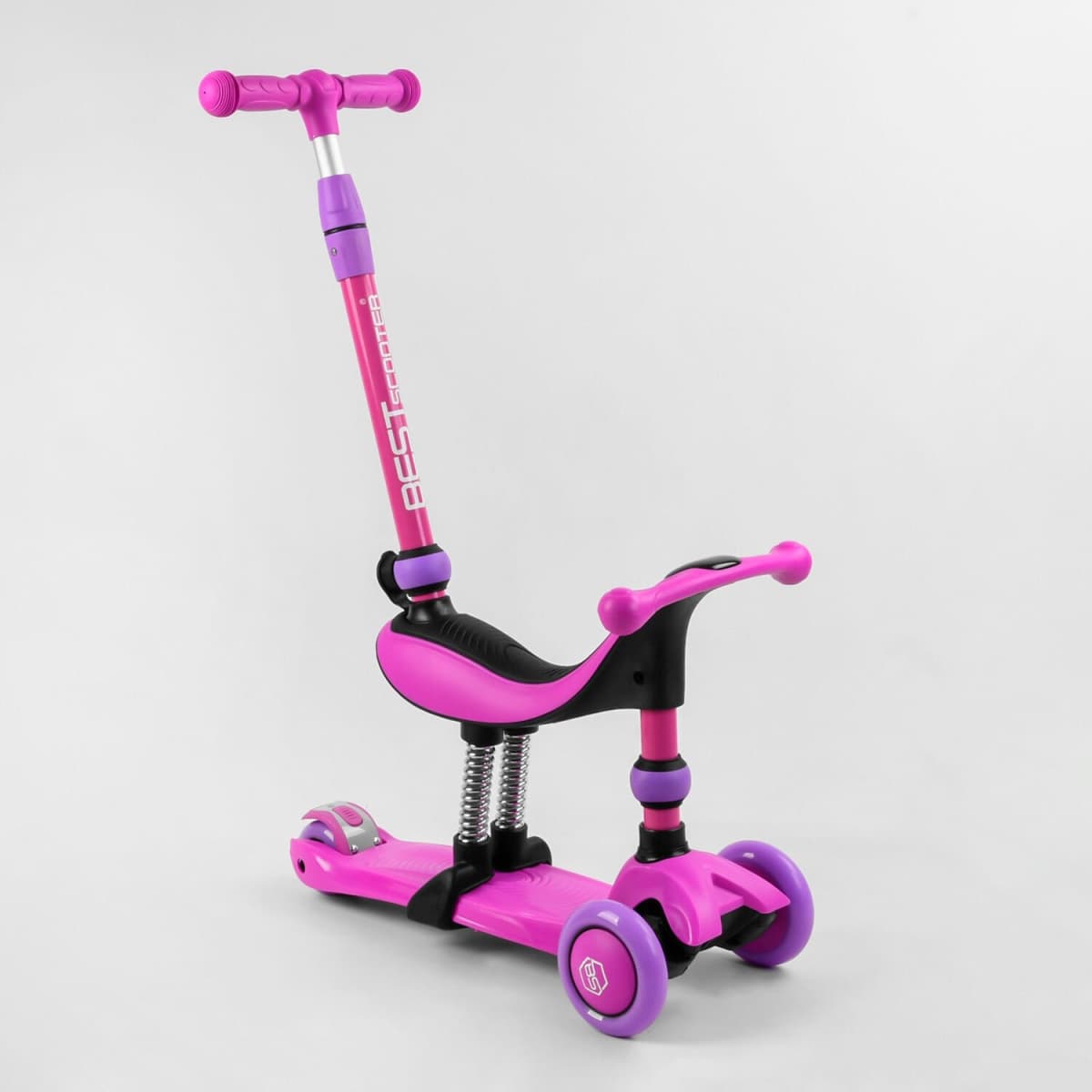 Самокат 3-х колесный Best Scooter с ручкой 3в1 BS-26566 Самокат 3-х колесный Best Scooter с ручкой 3в1 BS-26566