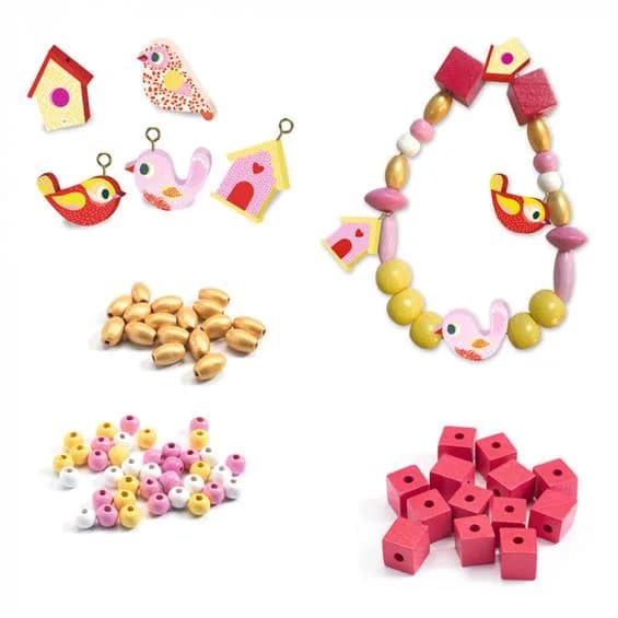 Набор для творчества с деревянными бусинами Djeco Птички DJ09809 фото 2