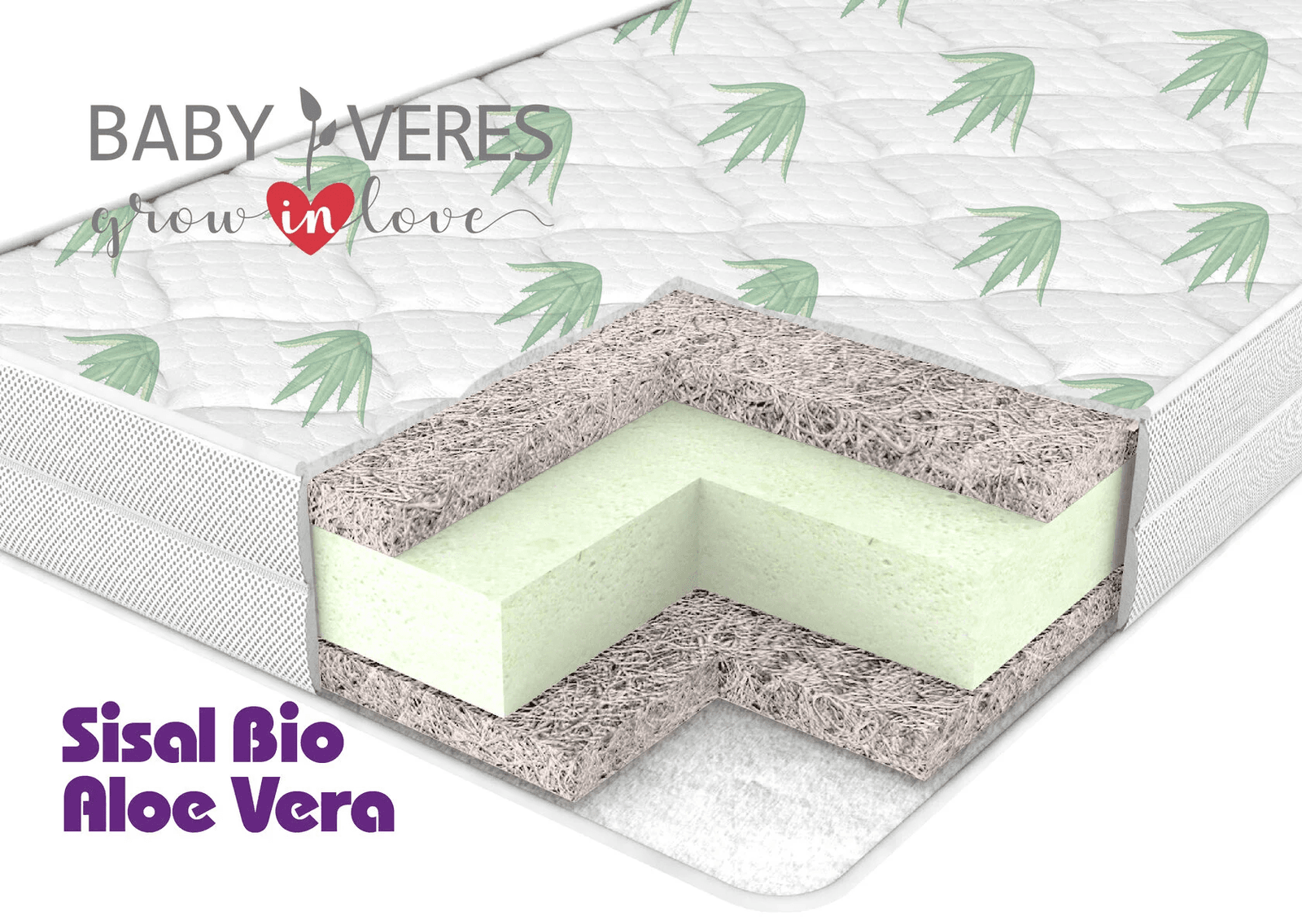 Матрац Верес Sisal Bio Aloe Vera 120х60х8см 50.7.11