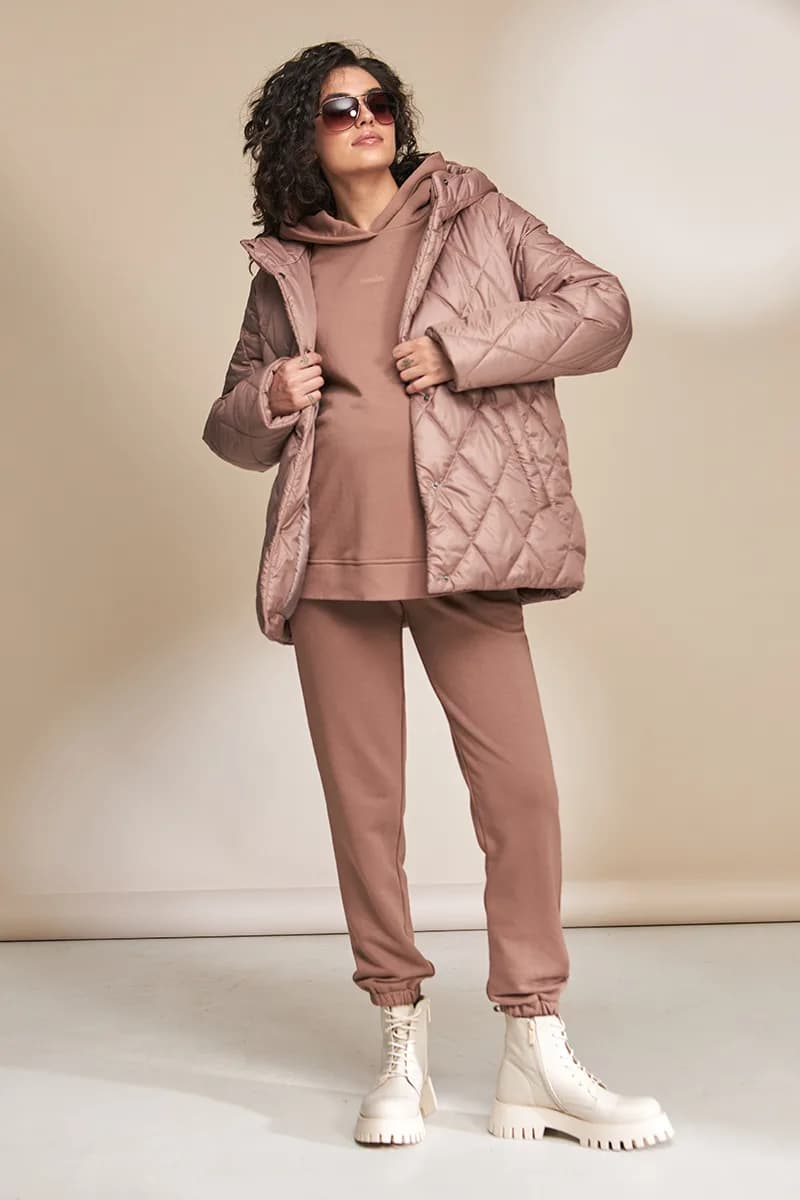Куртка для вагітних S-XL Юла мама NOA OW-33.013 -коричневий фото 10 Куртка для вагітних S-XL Юла мама NOA OW-33.013 -коричневий фото 10