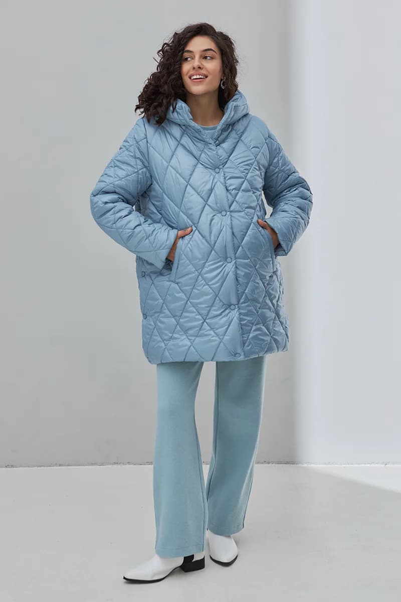 Куртка для вагітних S-XL Юла мама AKARI OW-43.022 -блакитний фото 6 Куртка для вагітних S-XL Юла мама AKARI OW-43.022 -блакитний фото 6