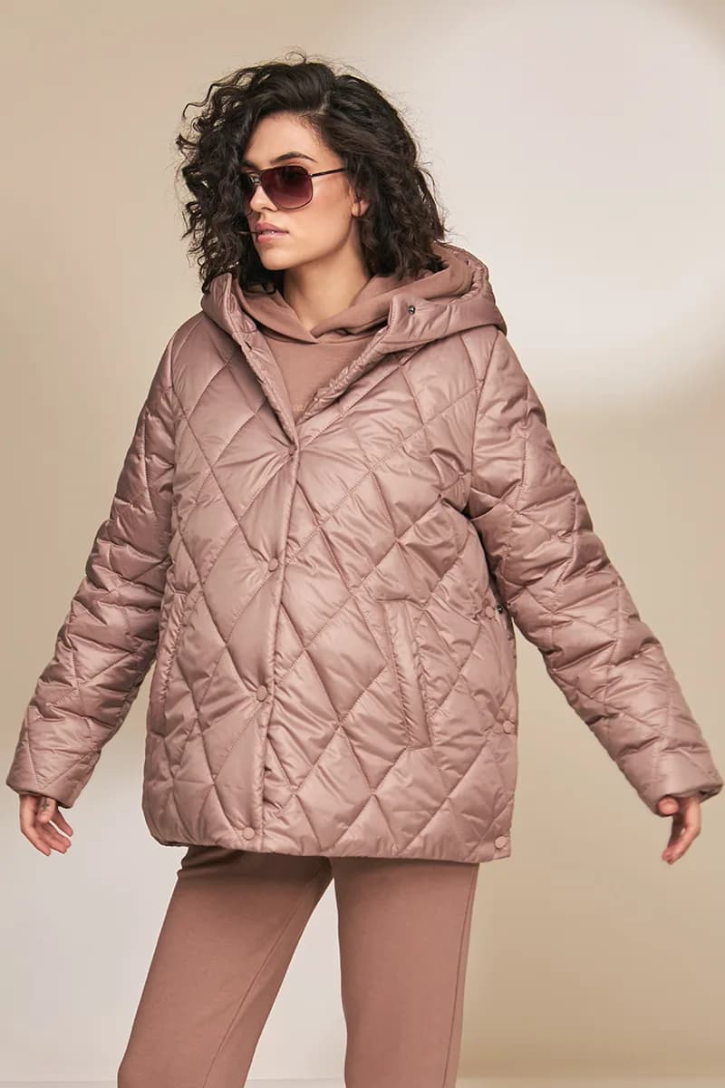 Куртка для вагітних S-XL Юла мама NOA OW-33.013 -коричневий фото 3 Куртка для вагітних S-XL Юла мама NOA OW-33.013 -коричневий фото 3