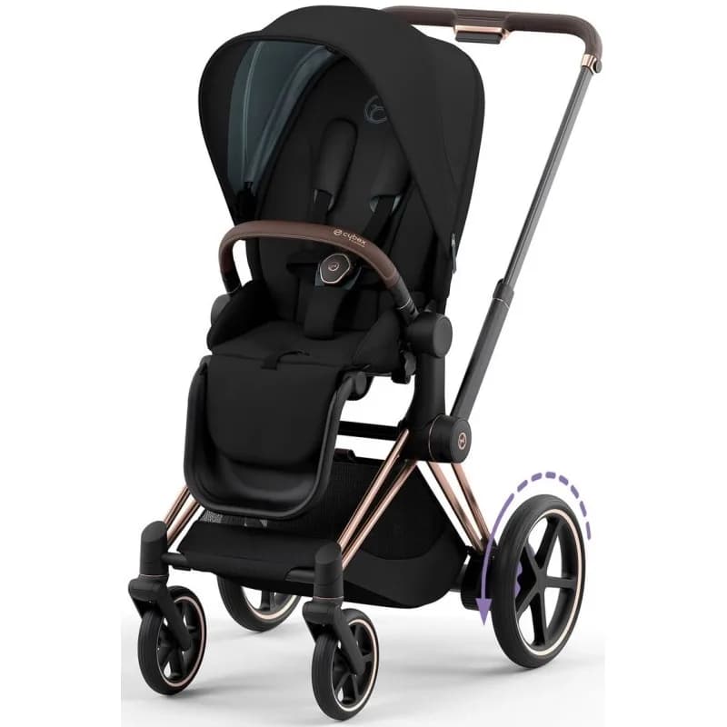Коляска универсальная 2в1 Cybex e-Priam Sepia Black/Rosegold 520020102SB/4 фото 3