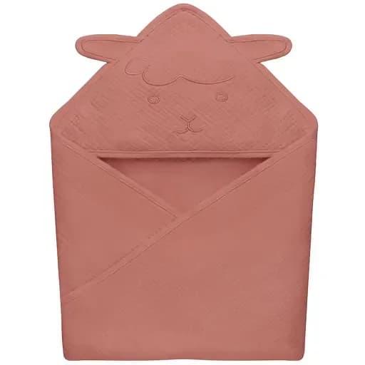 Полотенце с капюшоном для купания Lionelo Muslin Hooded Towel Red Coral 80х80 см LO-MUSLIN HOODED TOWEL RED CORAL фото 2 Полотенце с капюшоном для купания Lionelo Muslin Hooded Towel Red Coral 80х80 см LO-MUSLIN HOODED TOWEL RED CORAL фото 2