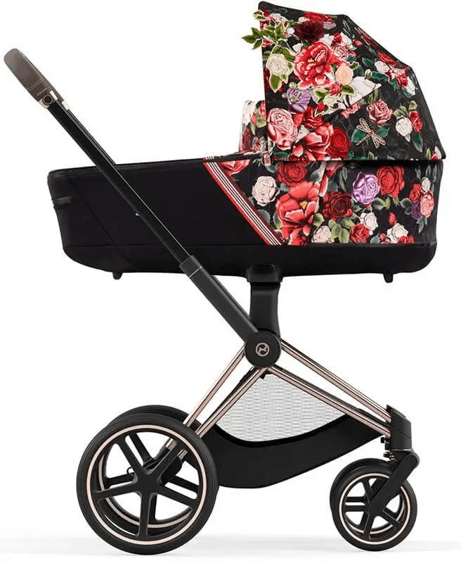 Коляска универсальная (люлька) Cybex Priam 4.0 Spring Blossom Dark/Rosegold 519003987/4-1