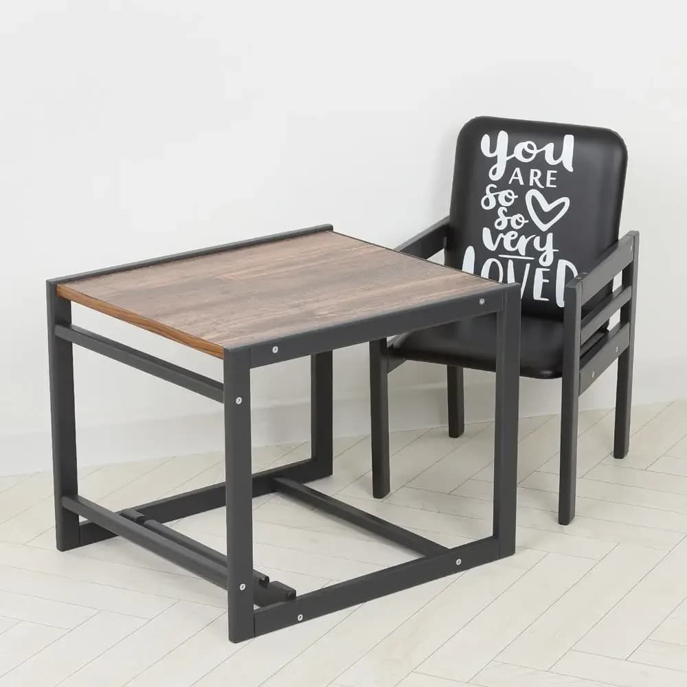 Стульчик для кормления Ommi Graphite-mangro фото 2 Стульчик для кормления Ommi Graphite-mangro фото 2