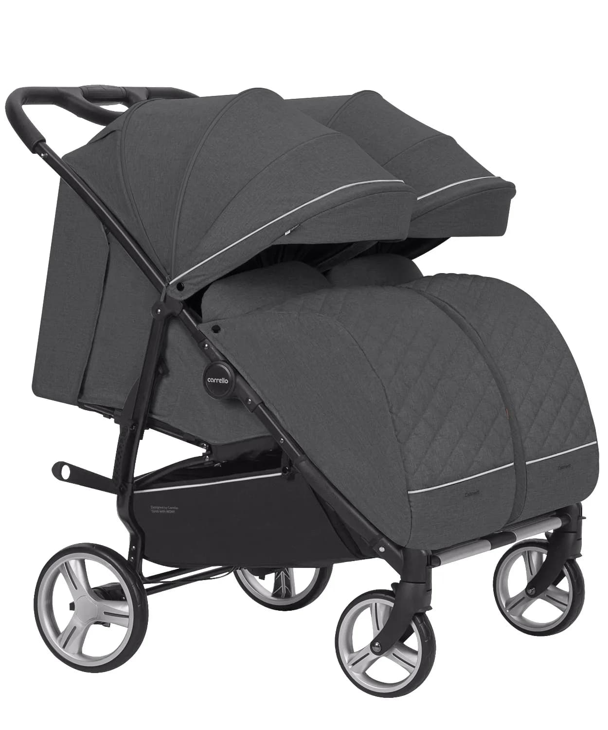 Коляска унiверсальна 2в1 для двійні Carrello Connect CRL-5502/1 Serious Black фото 11 Коляска унiверсальна 2в1 для двійні Carrello Connect CRL-5502/1 Serious Black фото 11