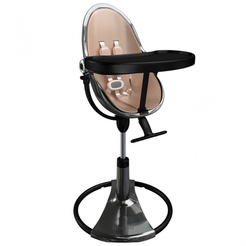 Стульчик для кормления Bloom Fresco Titanium + набор вкладышей Bloom Fresco gold rosa E10535-T-11-E10516-RGL