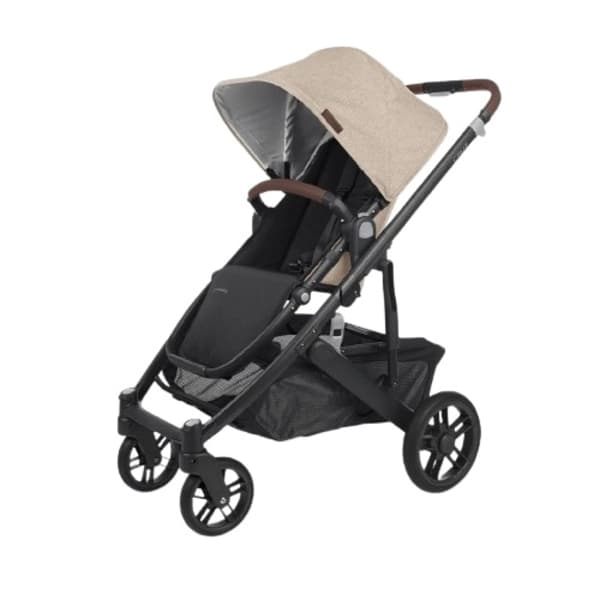 Коляска прогулочная Uppababy Cruz V2 Liam Oat melange/Carbon frame/Chestnut leather 0420-CRZ-EU-LIM