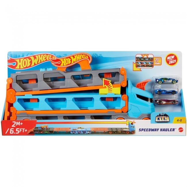 Машина Hot Wheels Транспортер Супергонки GVG37