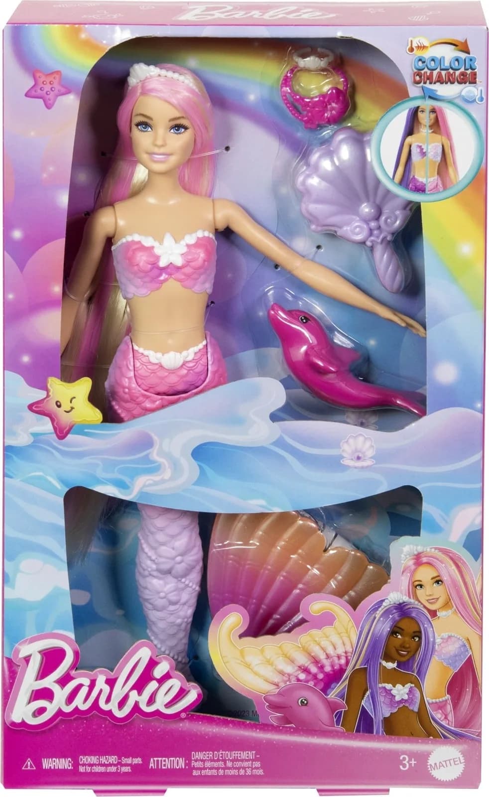 Лялька Barbie Русалочка Кольорова магія HRP97 фото 9 Лялька Barbie Русалочка Кольорова магія HRP97 фото 9