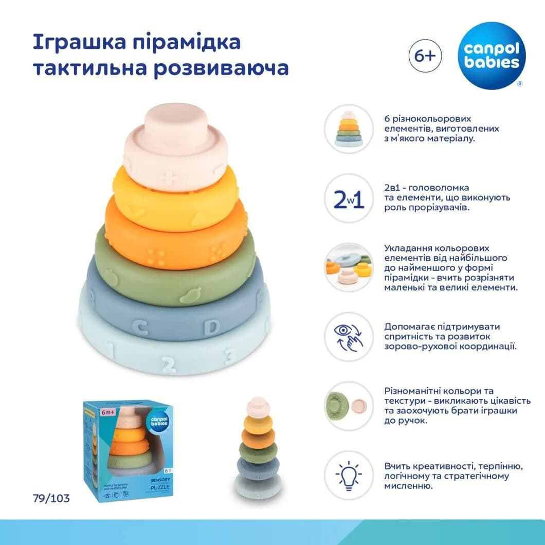 Пірамідка тактильна Canpol 79/103 фото 12