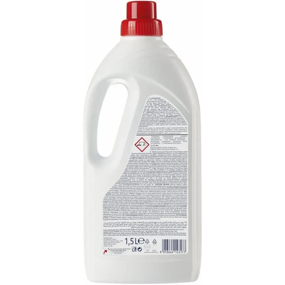 Гель для стирки дезинфицирующий Chicco Active 1,5л 10817.00 фото 2 Гель для стирки дезинфицирующий Chicco Active 1,5л 10817.00 фото 2