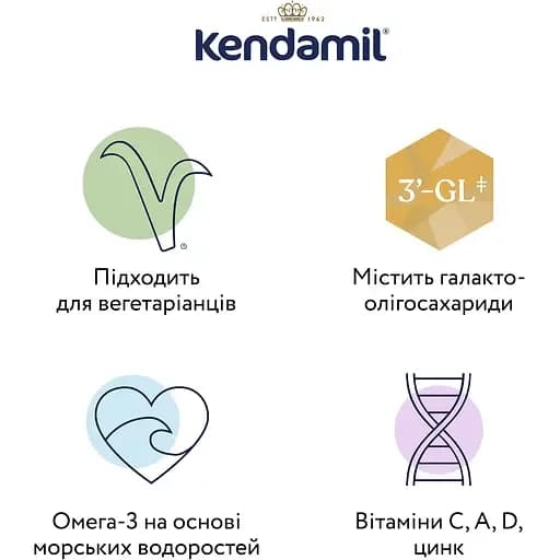 Суміш молочна Kendamil 3 800г 92000040 фото 4 Суміш молочна Kendamil 3 800г 92000040 фото 4