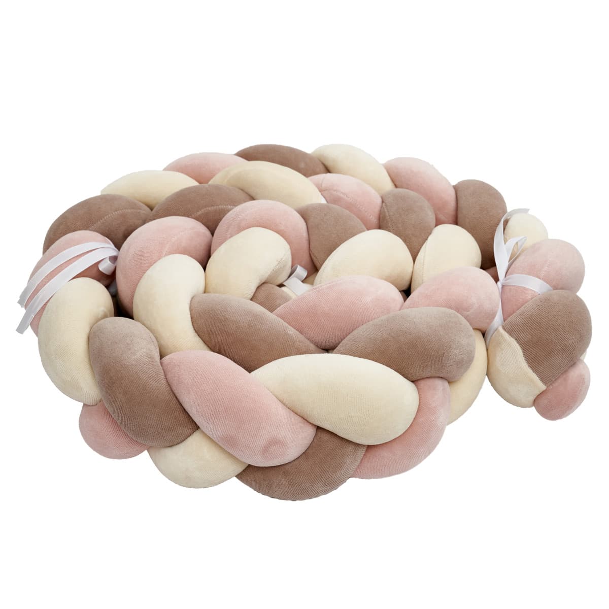 Бампер-косичка Twins 240 см 2020-K3-240-08-1 powder pink Бампер-косичка Twins 240 см 2020-K3-240-08-1 powder pink