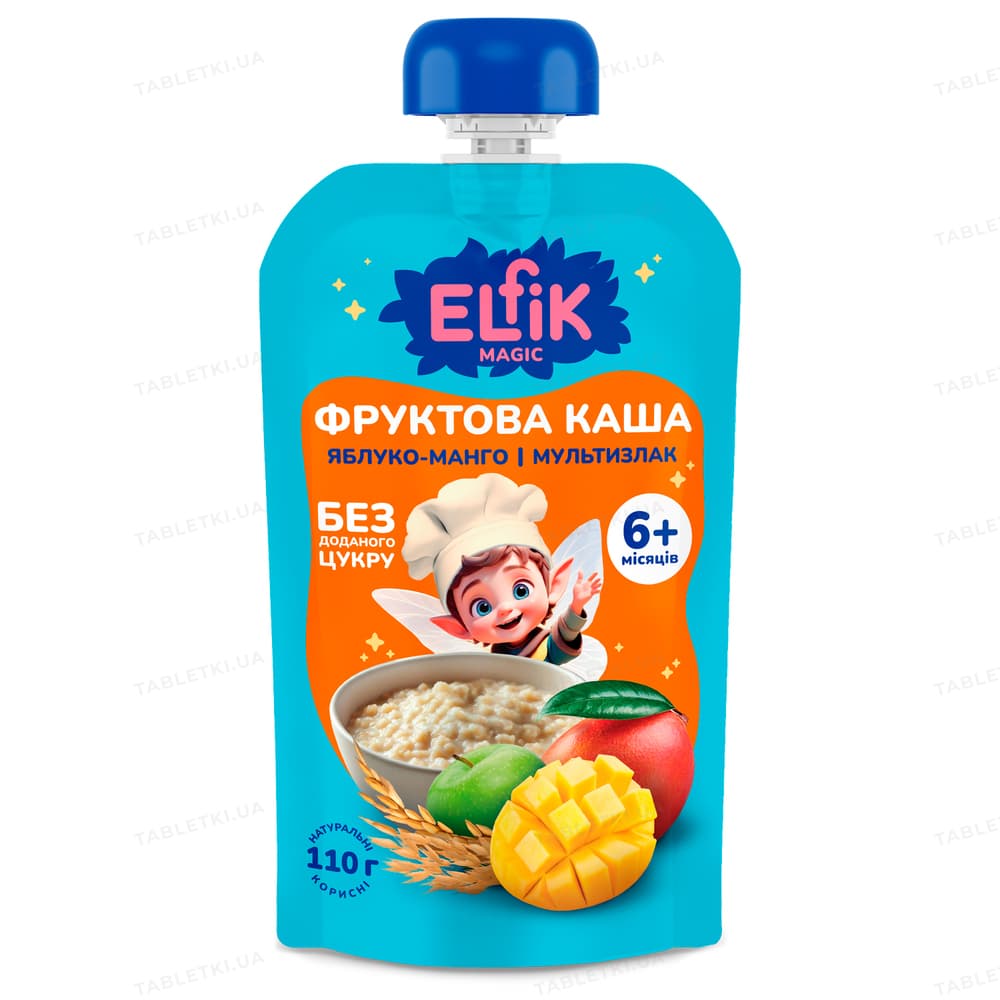 Каша мультизлаковая Яблоко и манго Elfik 110г COM11461 Каша мультизлаковая Яблоко и манго Elfik 110г COM11461