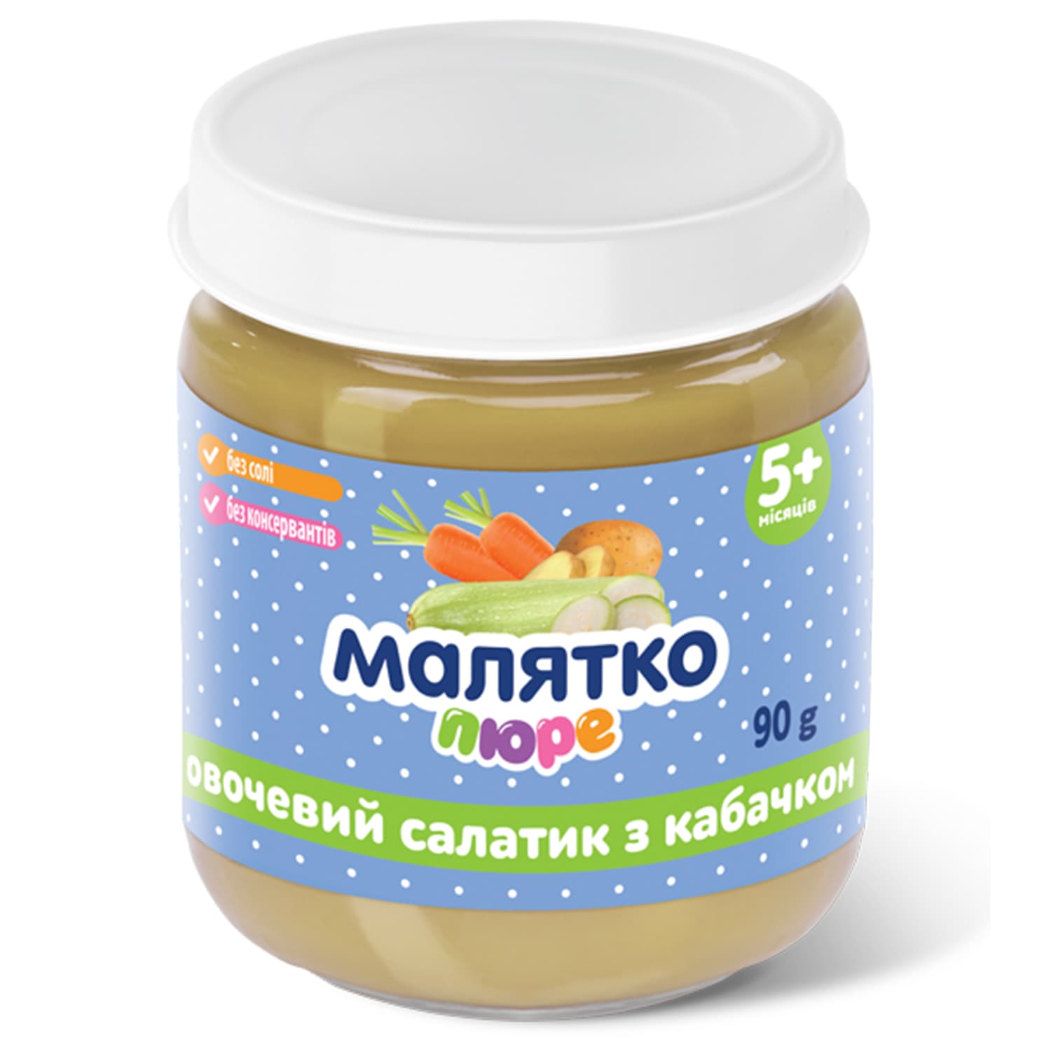 Пюре Малятко овочевий салат з кабачка 90г 11445
