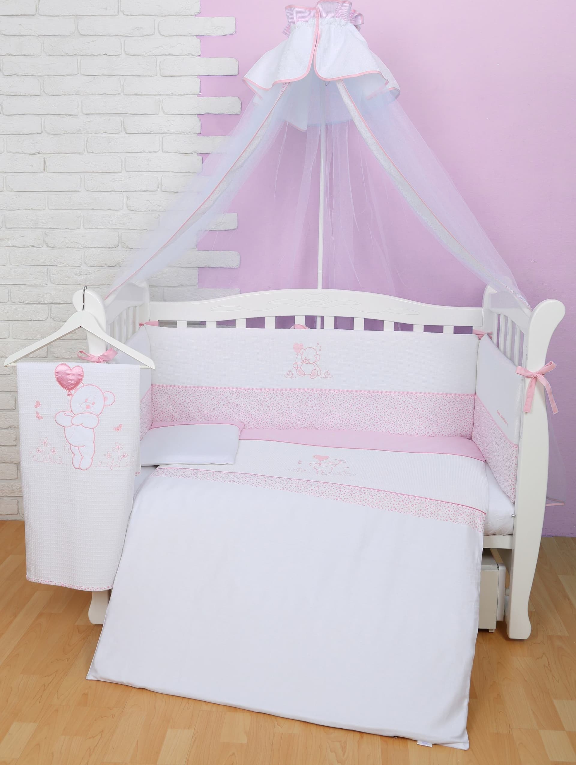 Постельный комплект Верес Sweet Bear pink 7ед 147.02