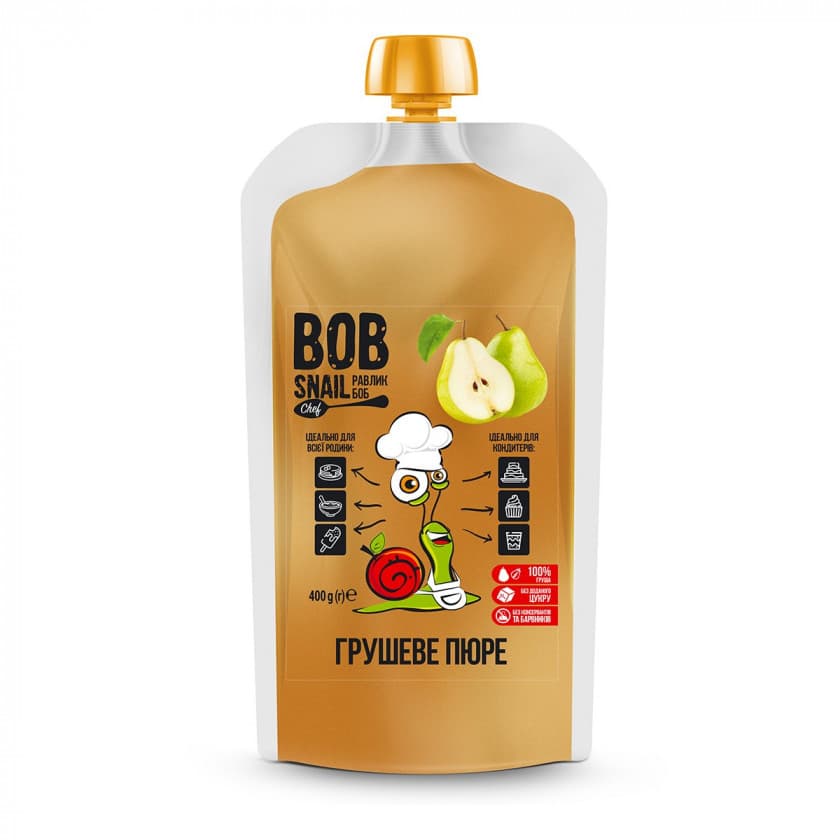 Пюре груша Равлик Боб 400г 1740750