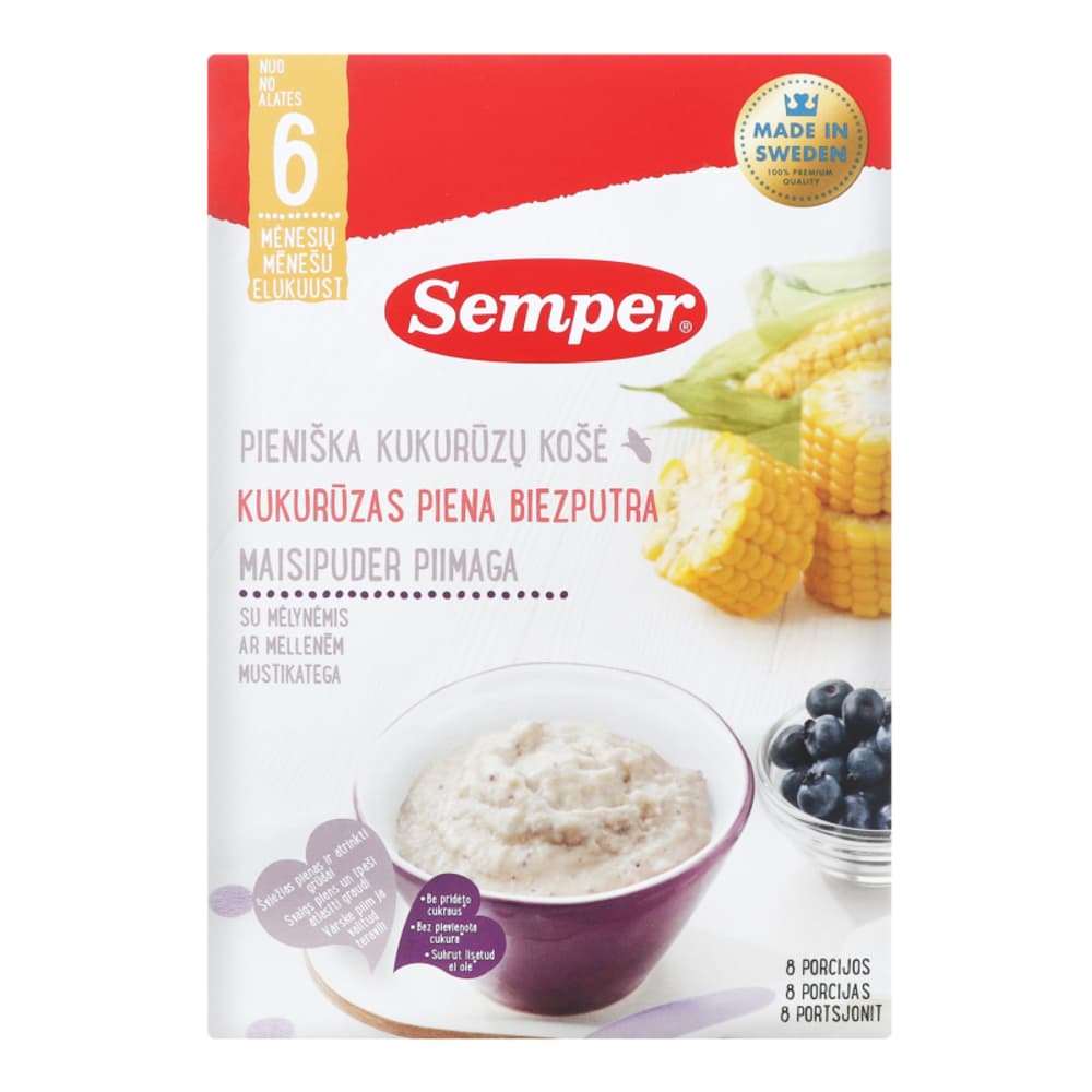 Каша молочна Semper Чорниця 250г 96663