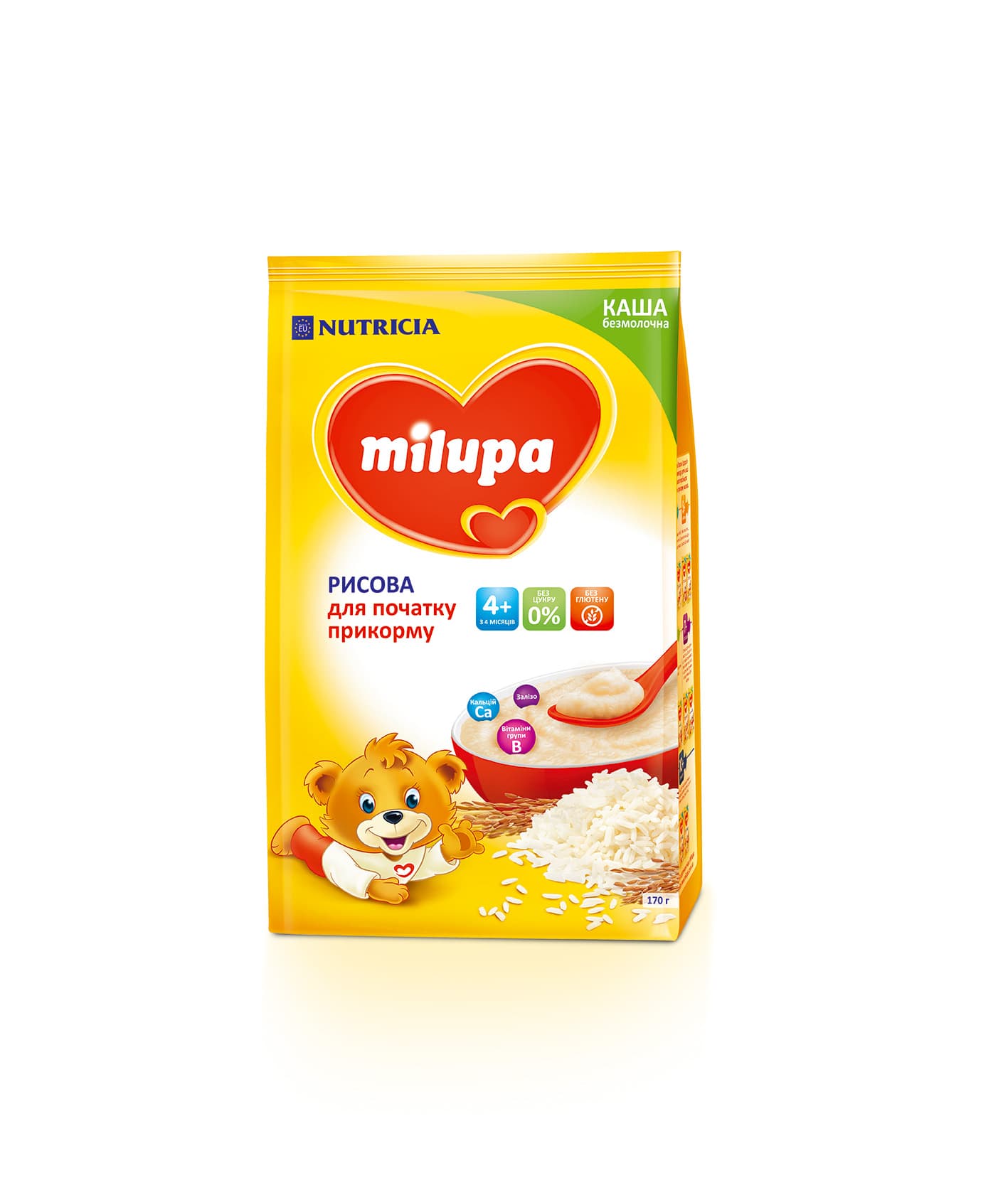 Каша безмолочная рисовая Milupa 170г 30058