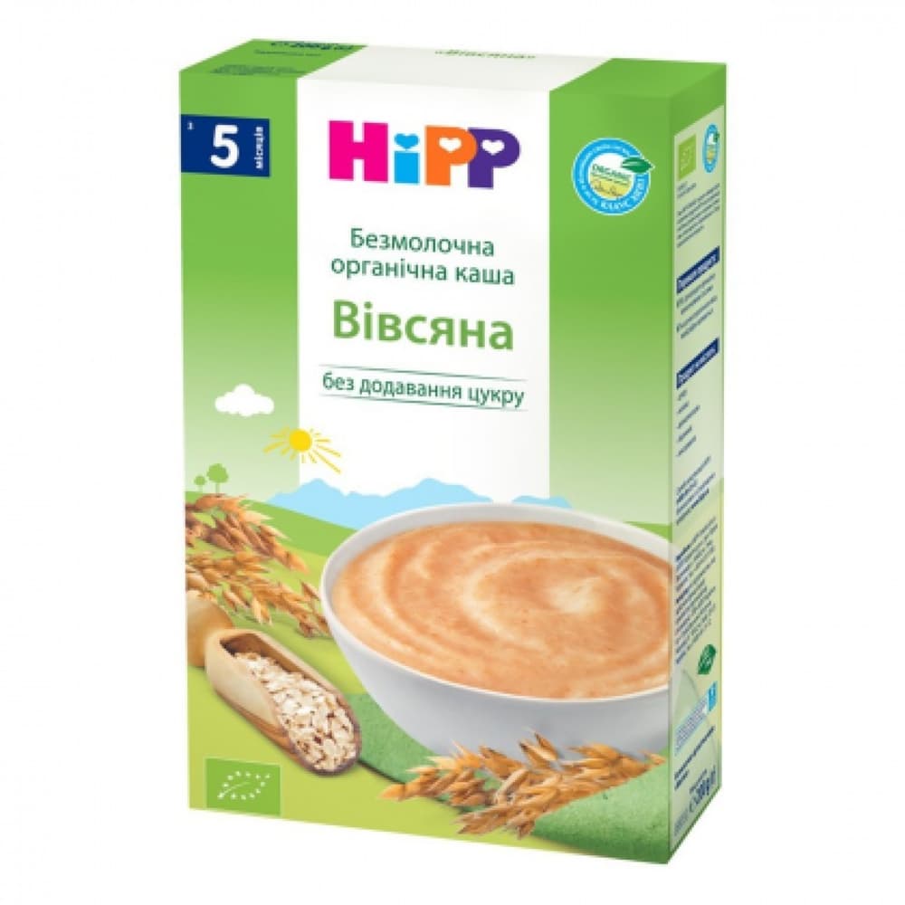 Каша безмолочная био овсяная HIPP 200г 3017