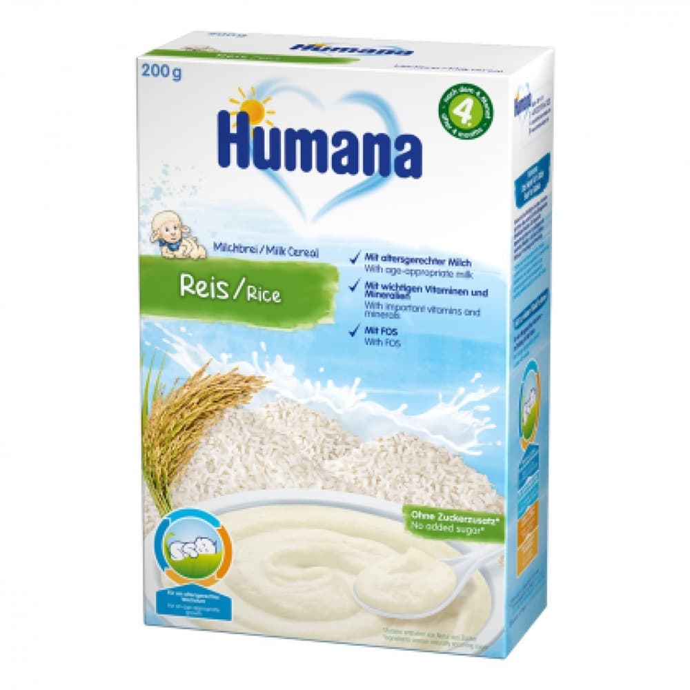 Каша молочна рисова Humana 200г 775603