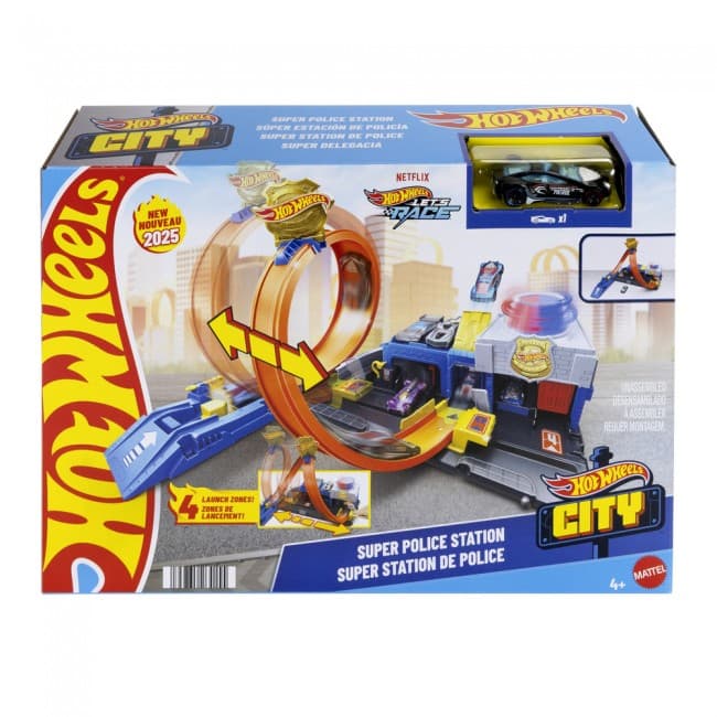 Набор игровой Hot Wheels Суперполицейский участок JBM71