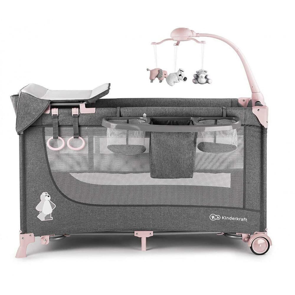 Кровать-манеж с пеленатором Kinderkraft Joy KKLJOYPNK000AC Pink
