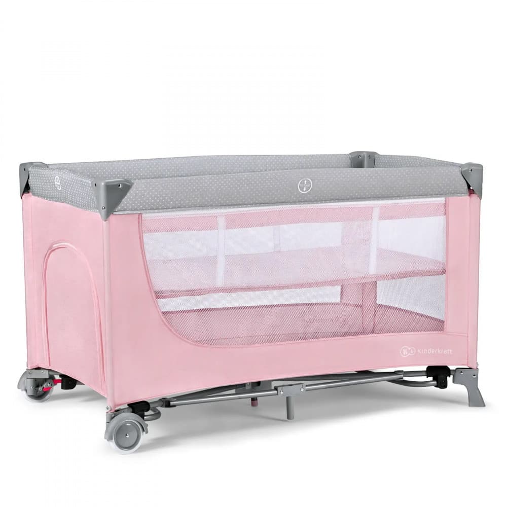 Кровать-манеж Kinderkraft Leody KCLEOD00PNK0000 Pink