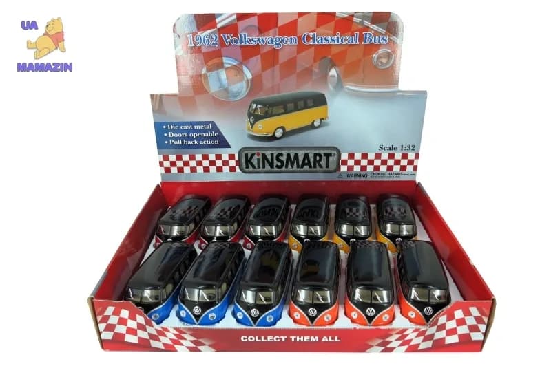 Машина Kinsmart Volkswagen Classical Bus 1962 KT5376W фото 3 Машина Kinsmart Volkswagen Classical Bus 1962 KT5376W фото 3