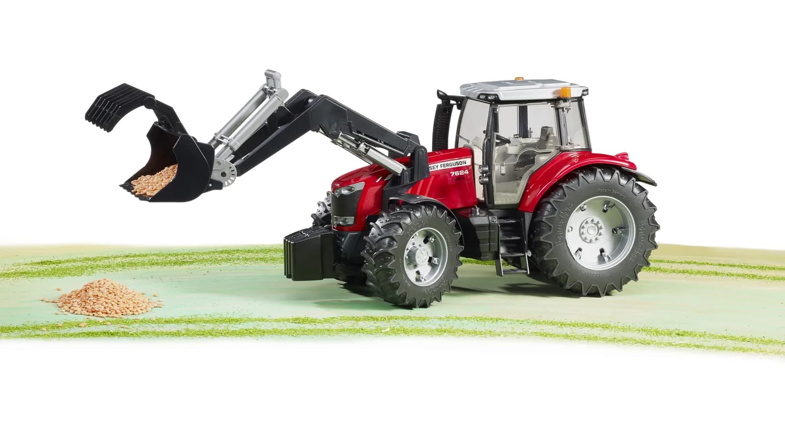 Трактор Massey Ferguson 7624 с передним погрузчиком 1:16 Bruder 03047 фото 7 Трактор Massey Ferguson 7624 с передним погрузчиком 1:16 Bruder 03047 фото 7