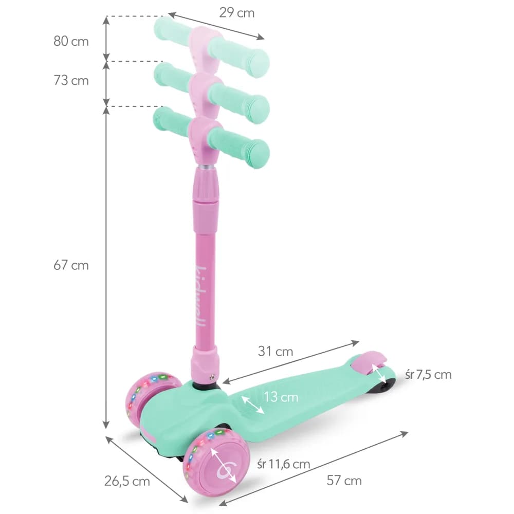 Самокат Kidwell Jax mint/pink KJMP фото 3